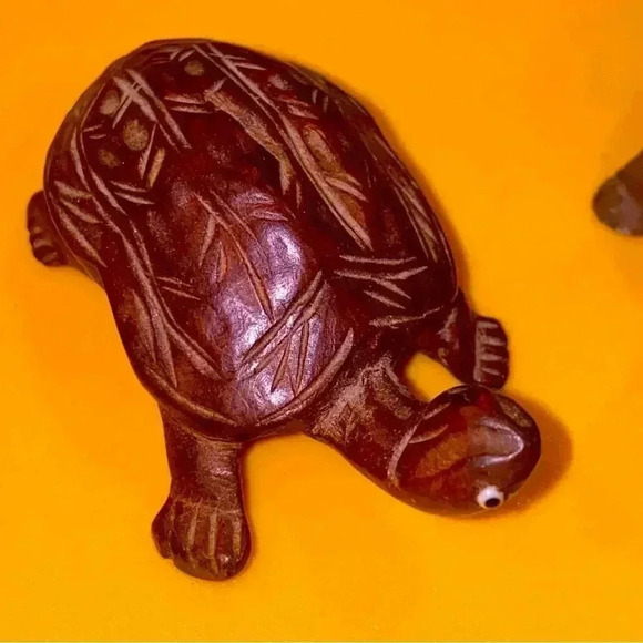 Five Miniature Turtles Collection Some Wooden Some Stone All Very Cute 🐢🐢 - Picture 10 of 16